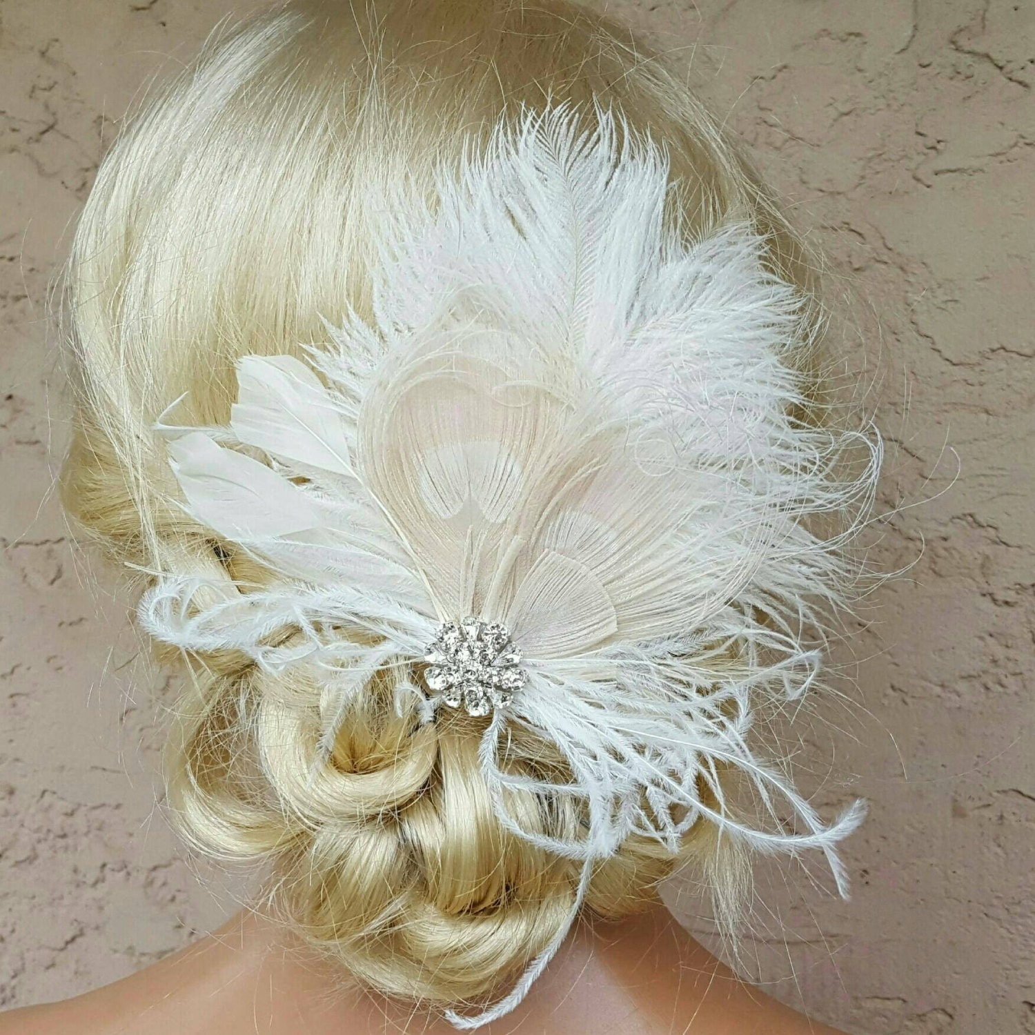 Fascinator Feather Hair Clip Wedding Hair Accessories