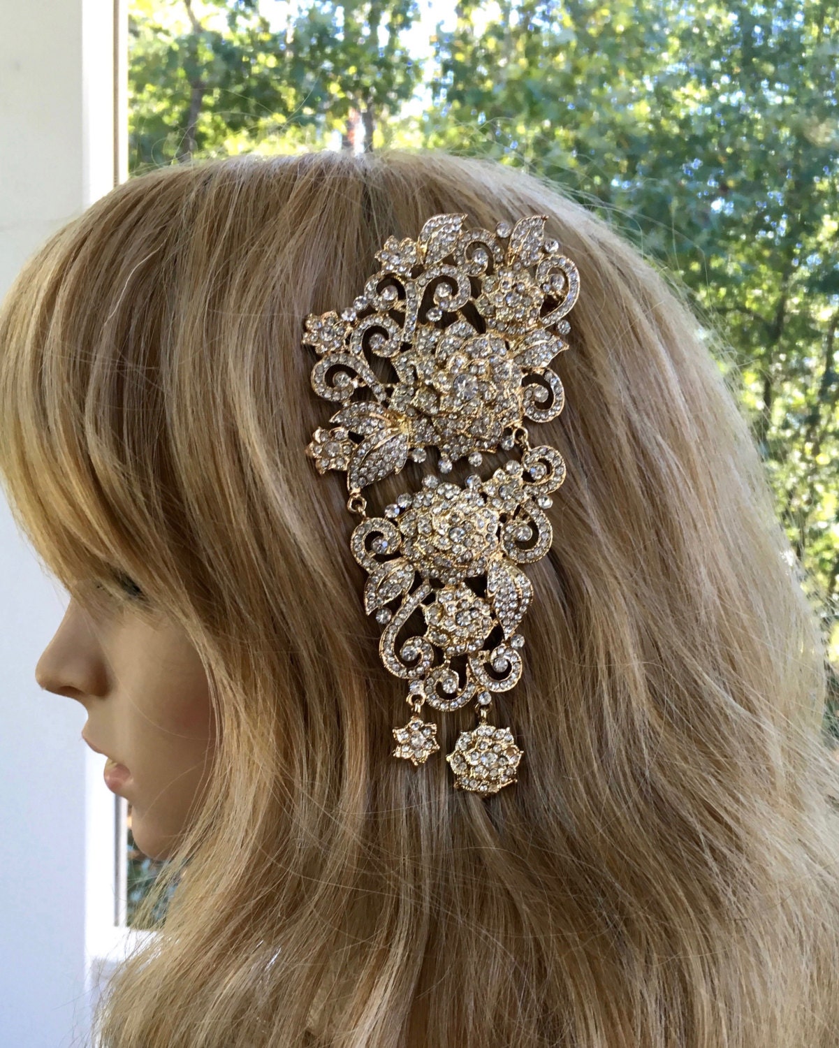 Gold Bridal Comb Gold Wedding Comb Gold Hair Comb