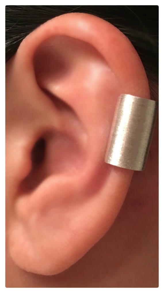 Silver pelerine ear cuff men's ear cuff sterling by 360JewelsElite