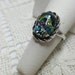 Sterling Silver Foil Glass Ring by LucyLucyLemon on Etsy