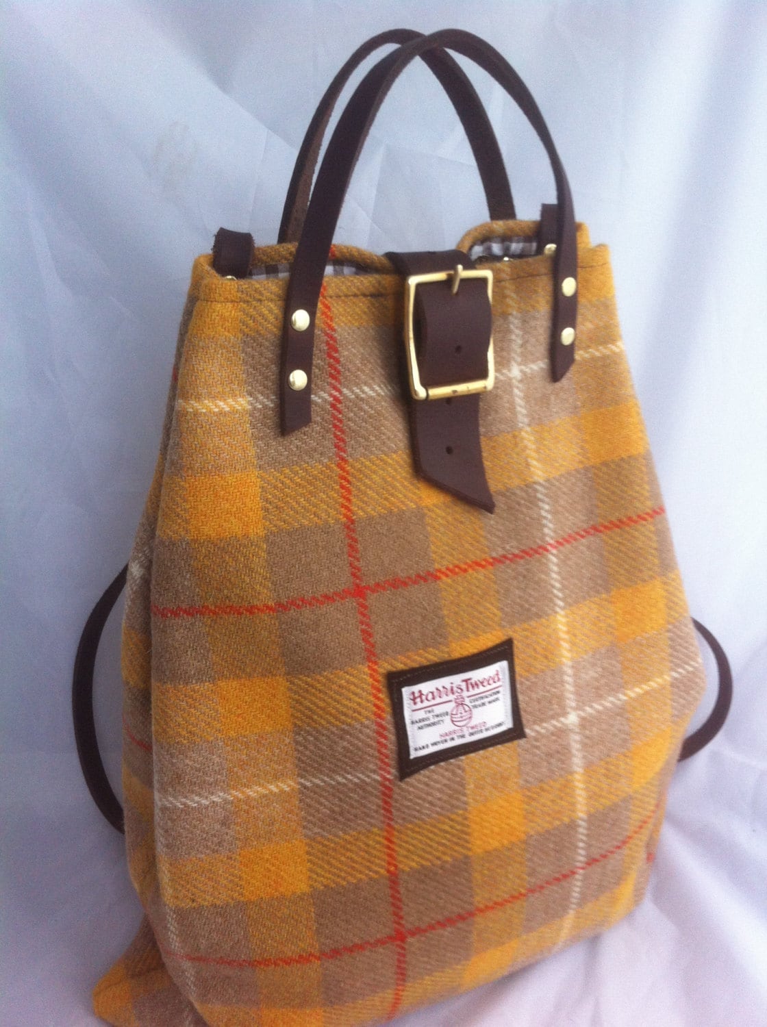 harris tweed backpack bag