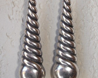 Boucles d'oreilles Art Déco argentées
