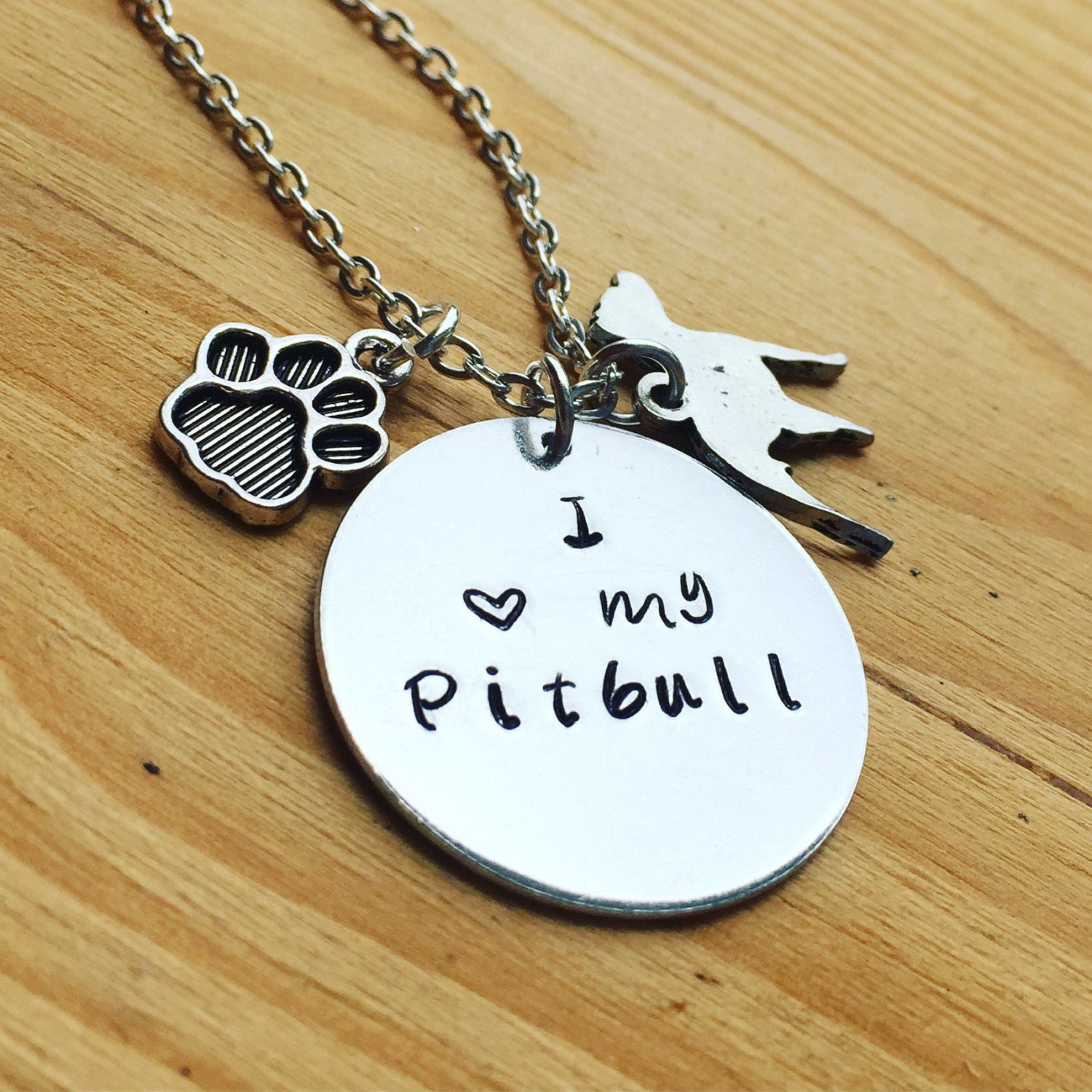 Pitbull necklacepitbull charmdog jewelrydog necklacepet