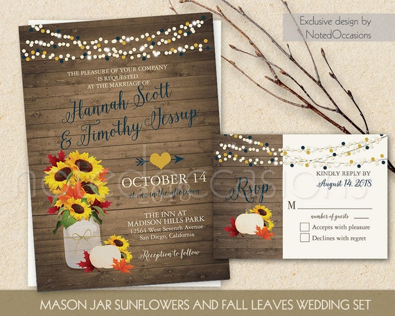 Fall Wedding Invitations Printable 8