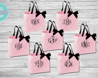 bridal party tote bags , Bridesmaid Totes , bridesmaid gifts , Bridal Party Gift, Bridesmaid Tote Bag, Monogrammed Bag, Monogrammed Totes