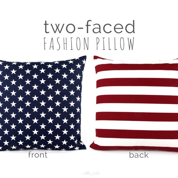 Red White and Blue Decor Pillow Cover 20x20 by