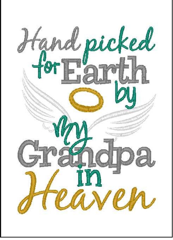 Download Hand Picked For Earth Grandpa In Heaven Rainbow Baby