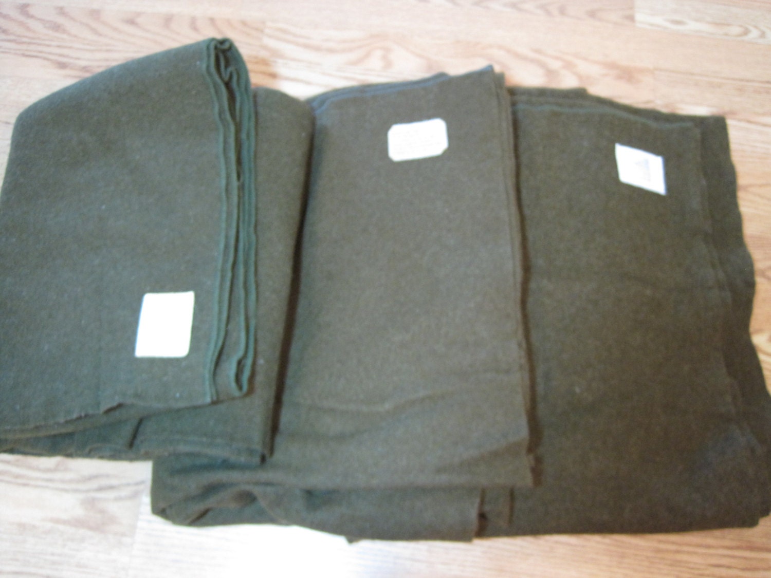 Olive Green Wool Military Army Blankets Twin Size No Holes