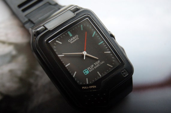 casio flip top calculator watch