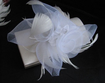 white Bridal Wedding Bag Clutch Formal Wear with Silk Flower Bridal wedding clutch evening bag