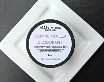 VACATION SALE Jasmine Vanilla Natural Vegan Deodorant