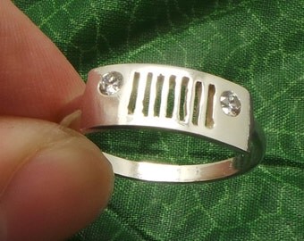 Sterling Silver Jeep Ring - Jeep Jewelry for Jeep Girl, off road girls jeep, Gift for Jeep Lovers