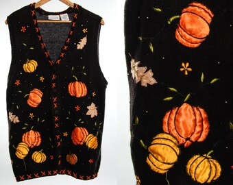 vintage pumpkin sweater