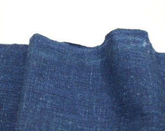 Japanese Artisan Indigo Cotton. Hand Loomed Japanese Aizome Textile. (Ref: 103)