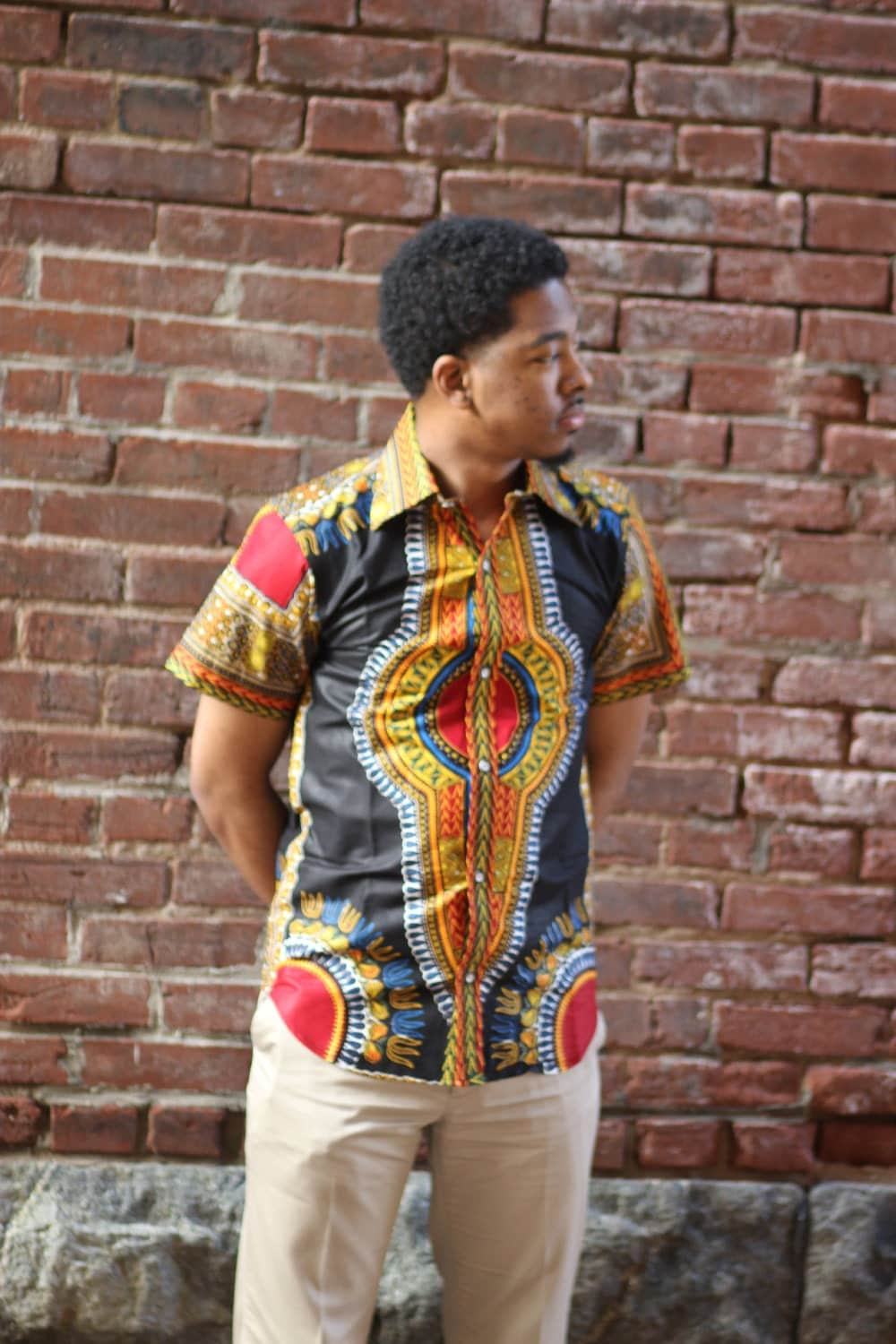 African clothing Black Dashiki For Men's African dashiki