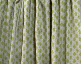 PAIR LINED Drapes Sahara Honeydew Lacefield fabric