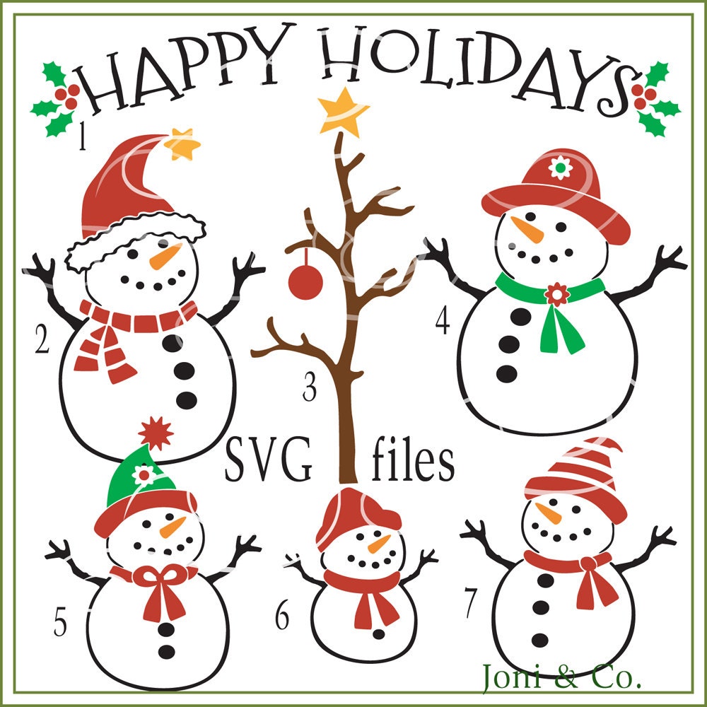 Snowman Svg Cut Files - Layered SVG Cut File