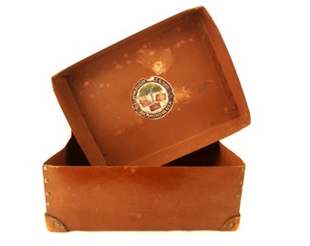 Vintage Shipping Box / Storage Box by H.W. Rountree & Bros. (c.1920s) - Industrial Home Decor, Unique Storage Box