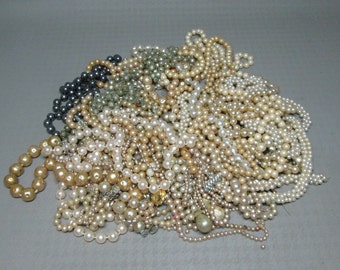 a bag of vintage pearls , weighs over three lbs AS IS for crafts projects ?