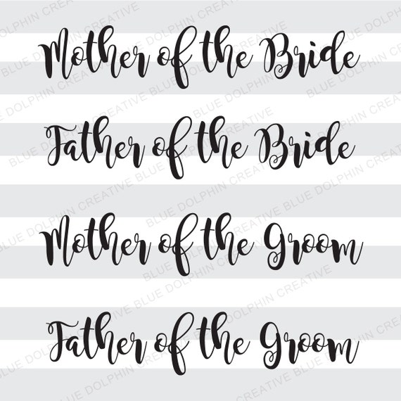 Download Parents of the Bride and Groom svg pdf png / Mother and