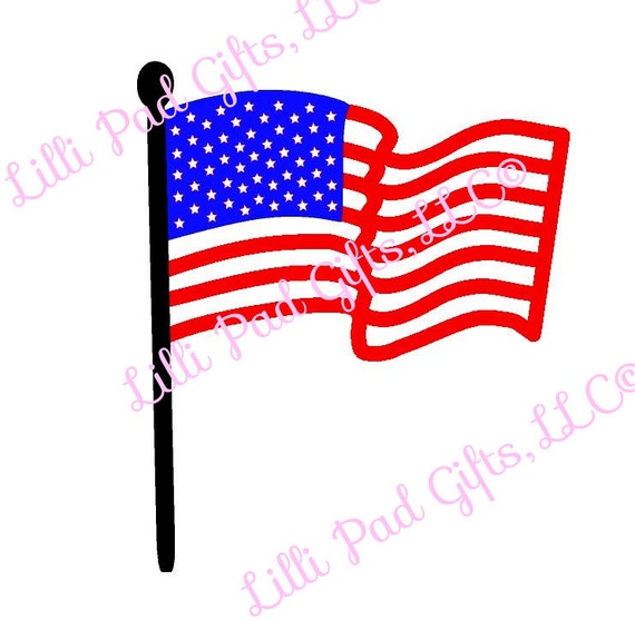 Download American Flag Cut File Instant Download SVG and DXF for