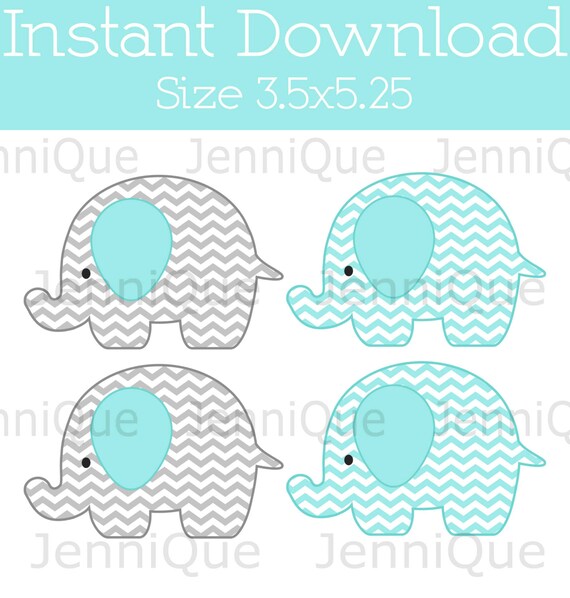 Printable Small Elephant Decorations Elephant Baby Shower