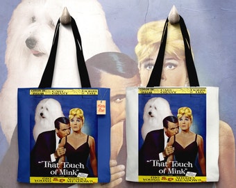 Coton de Tulear Art Tote Bag - That Touch of Mink Movie Poster NEW Collection by Nobility Dogs