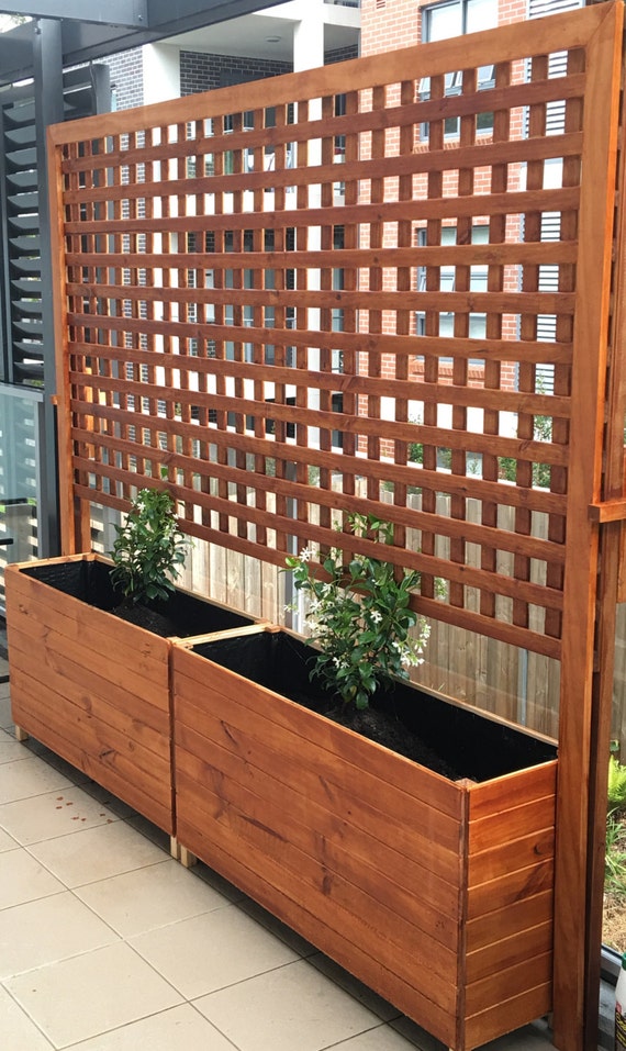 Slimline Timber Garden Planter Box for balconies terrace