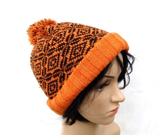 Items similar to Knitted wool beanie, knit double hat ...