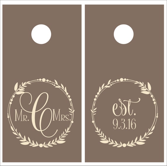 Wedding Decals Personalized Wedding Monogram Vinyl Decal for