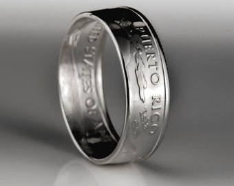 Puerto Rico Quarter - Coin Ring - SILVER (.900)