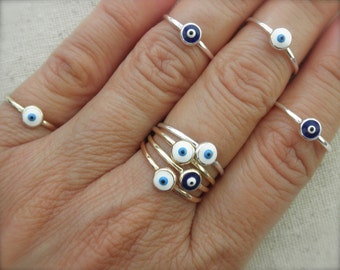 Evil eye ring - adjustable eye ring - NEW - sterling silver evil eye ring - gold evil eye ring - rose gold evil eye ring - eye ring