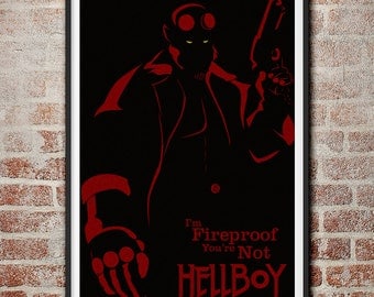 Hellboy: I'm Fireproof Minimalist Movie Poster