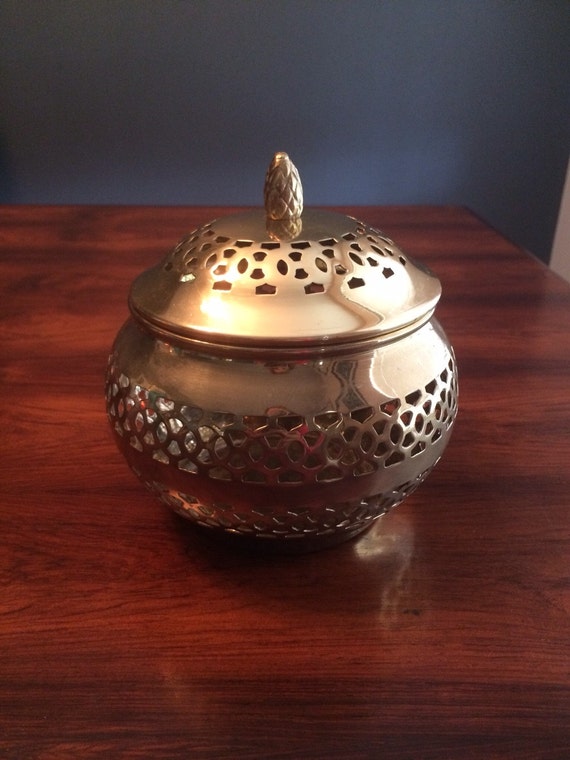 Items similar to Brass Incense burner Brass Ginger Jar Incense pot