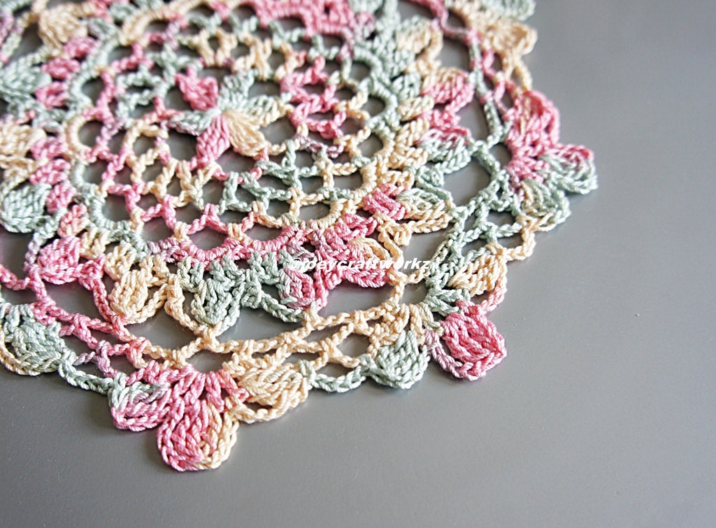 Crochet Cotton Doilies Japanese Lace Doily by joeycraftworkz