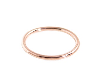 Plain Copper Stacking Ring - Smooth Stacking Ring - Simple Copper Ring - Thin Stacking Ring - Stacking Ring Set - Mix Match Ring Set - Plain