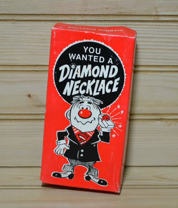 Vintage Gag Joke Gift Diamond Necklace 1970s Franco American