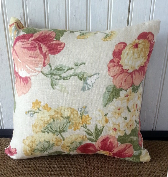 Cottage Chic Pillow 12 x 12 Pillow Cover Small Decorative