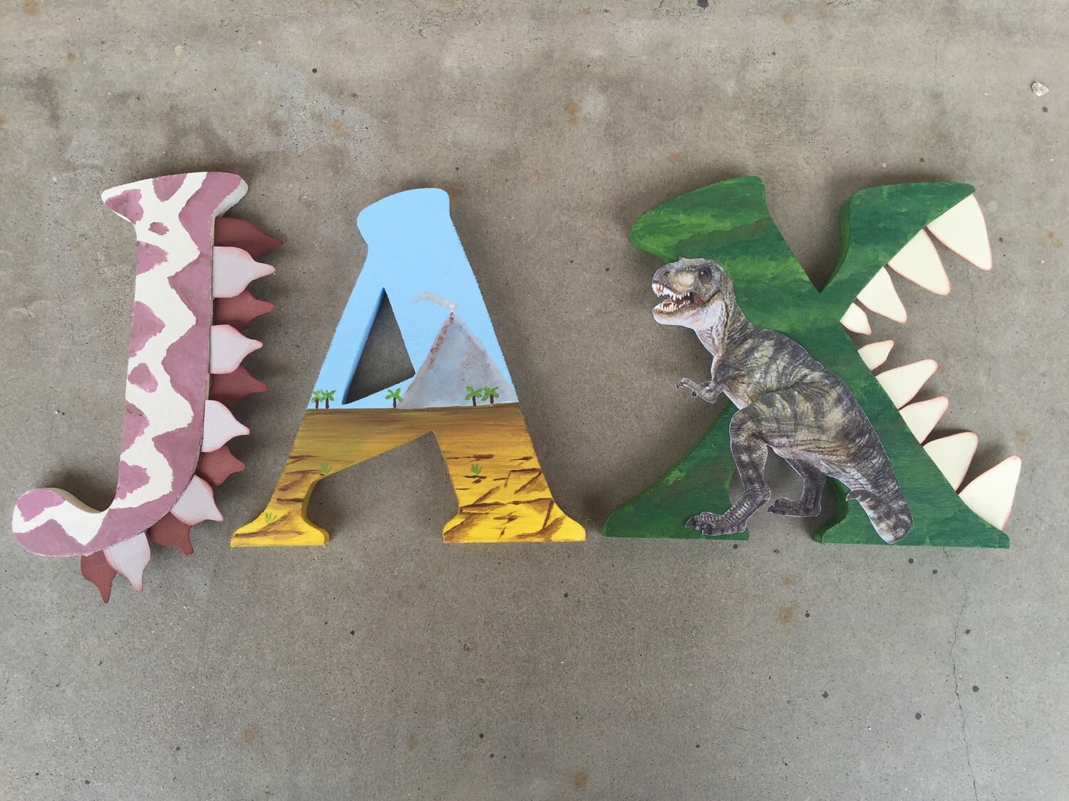 Dinosaur Wooden Letters Dinosaur Wood Letters Dino Decor