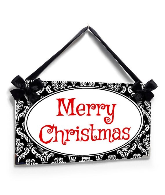 merry christmas sign christmas door hanger damask theme merry christmas sign christmas door hanger damask theme
