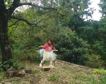 Skateboard style wooden swing / Sibling Swing / Standing swing board / Tree swing / Wiwiurka swing