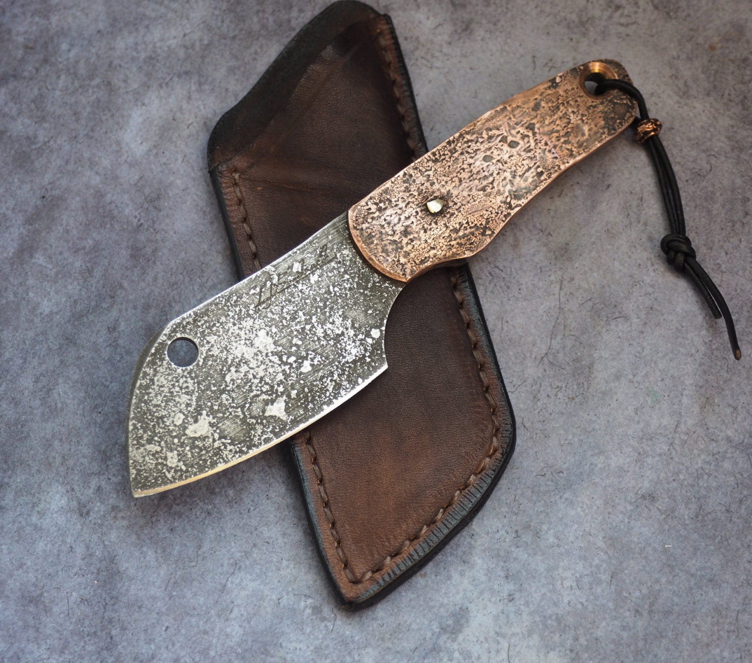 Custom cleaver Small skeleton cleaver small fixed blade