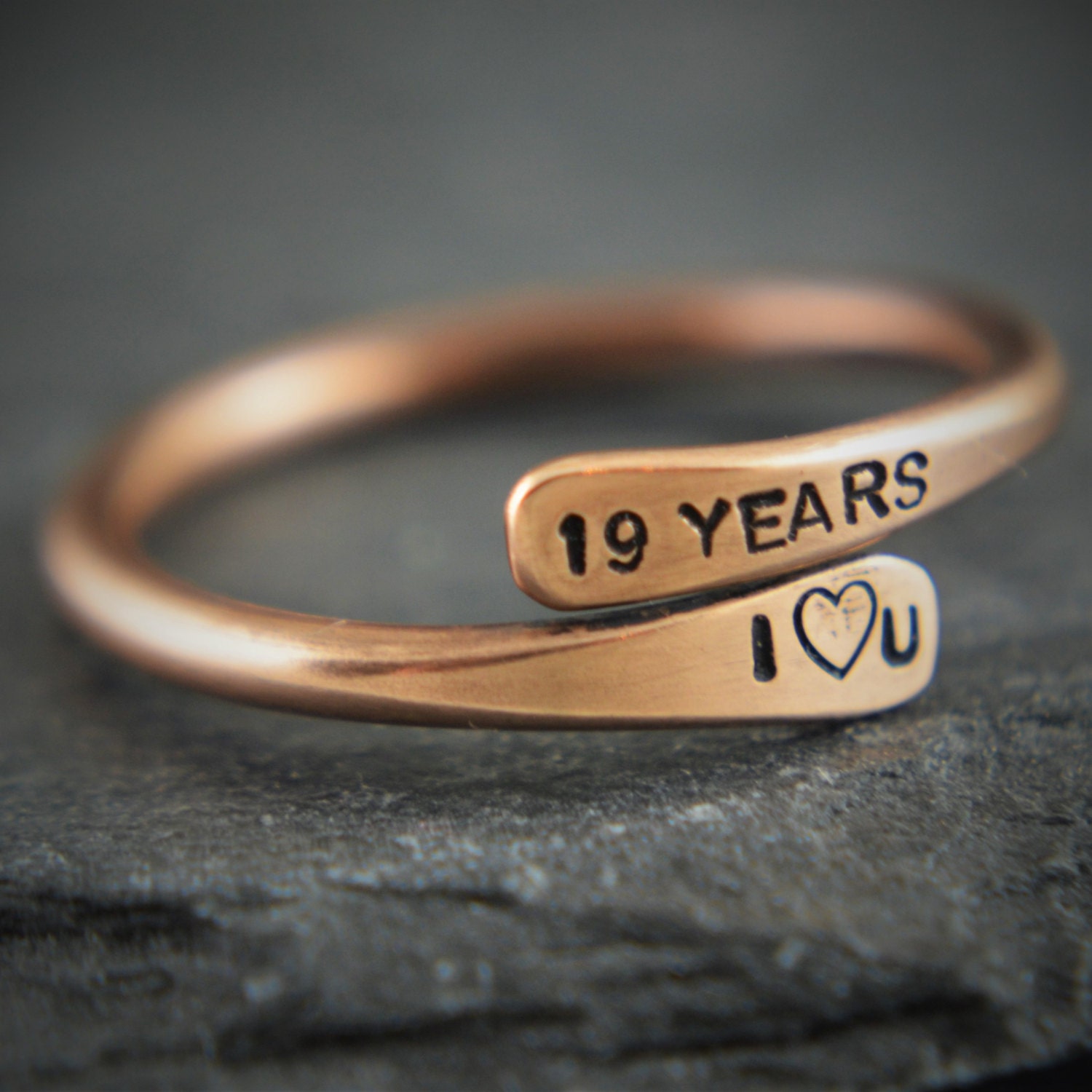 Bronze Ring. Bronze anniversary. 19th anniversary gift. Bronze