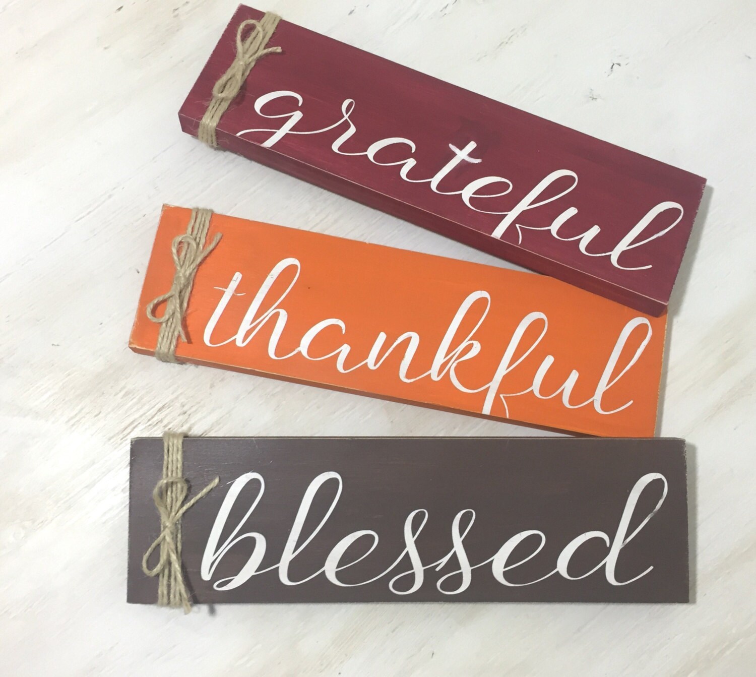 Grateful Thankful Blessed Wood Sign Grateful Thankful Blessed Wood Sign
