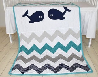 whale crib bedding | etsy whale crib bedding | etsy