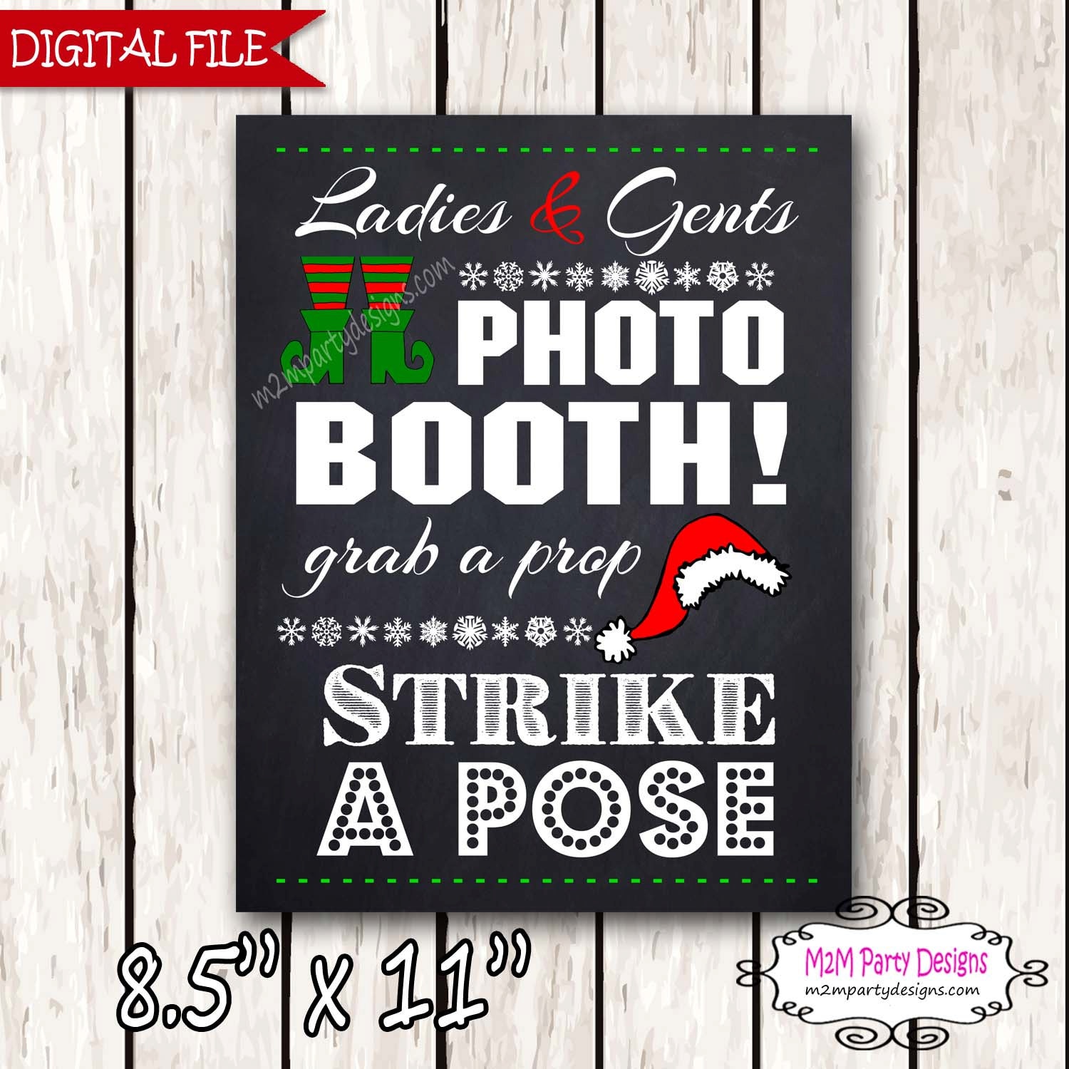 Christmas Photo Booth Sign 