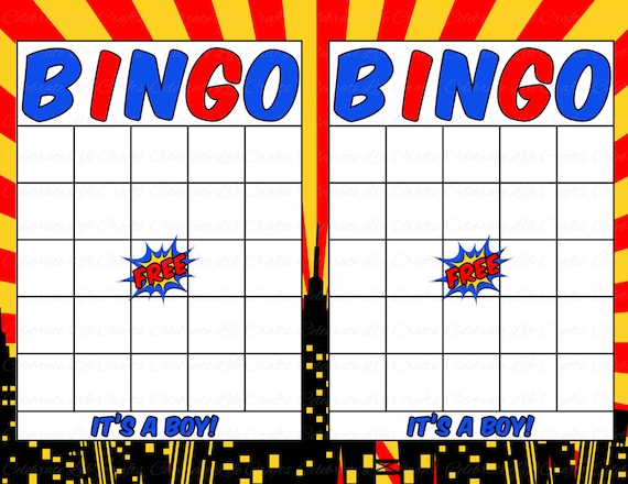 baby bingo blank cards