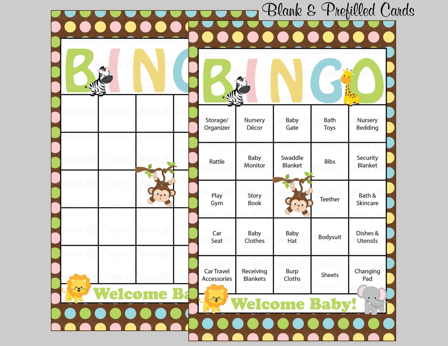 Free printable rainforest bingo