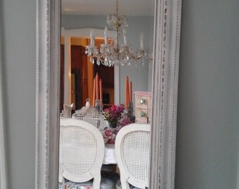 Feminine beveled shabby chic mirror