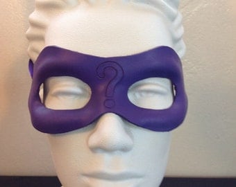 Hand made leather Riddler mask